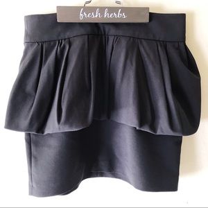 ZARA mini ruffle skirt with frill - Black ; size M